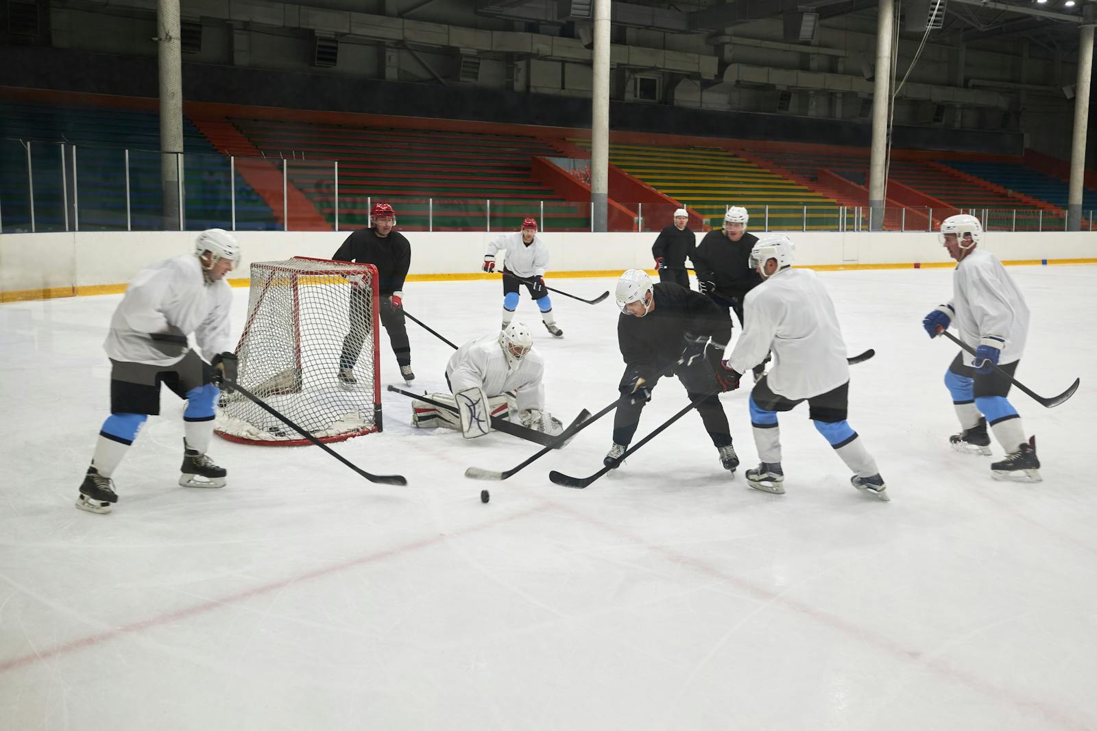 A Group of Men Playing Ice Hockey