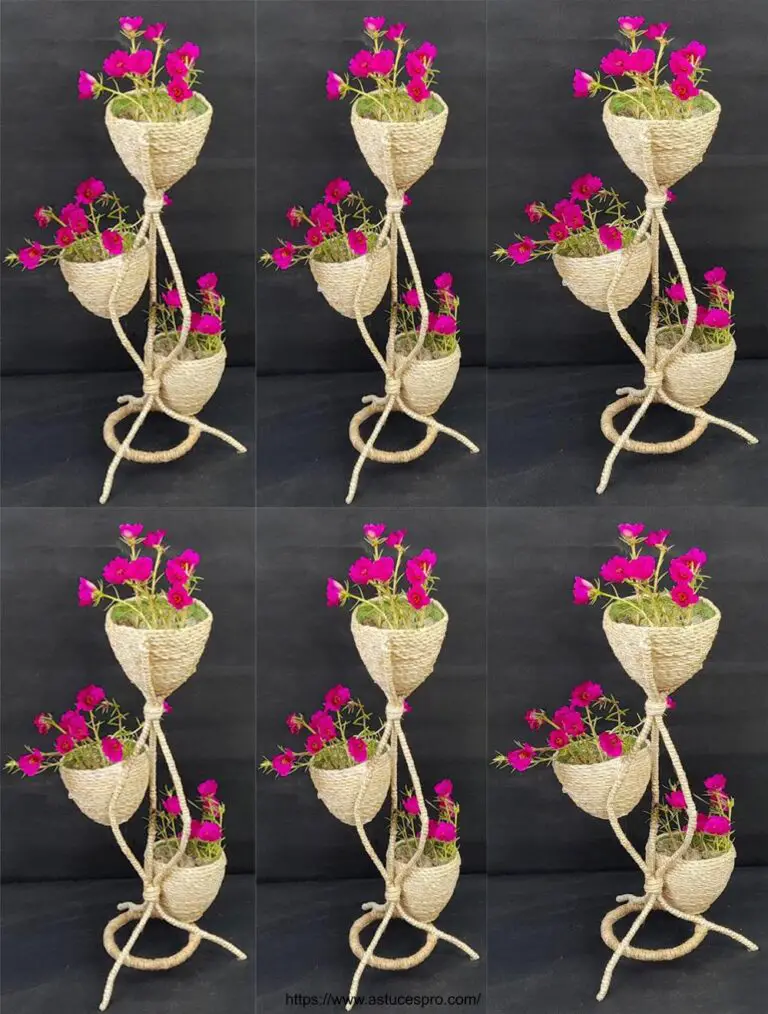 Beste Idee für die Herstellung von Vase in Jute Blume