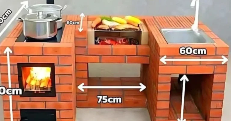 Outdoor-Küche aus Ziegelsteinen selber bauen: Robust, praktisch und vielseitig