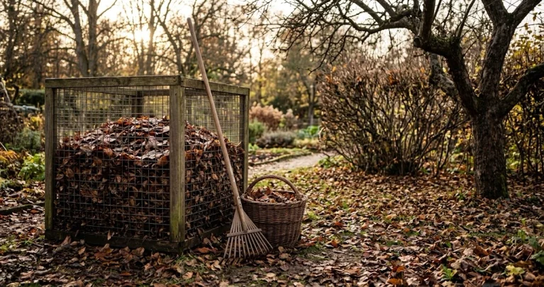 Laub im Garten sinnvoll nutzen: Laubkompost, Mulch und Winterquartier statt Biotonne
