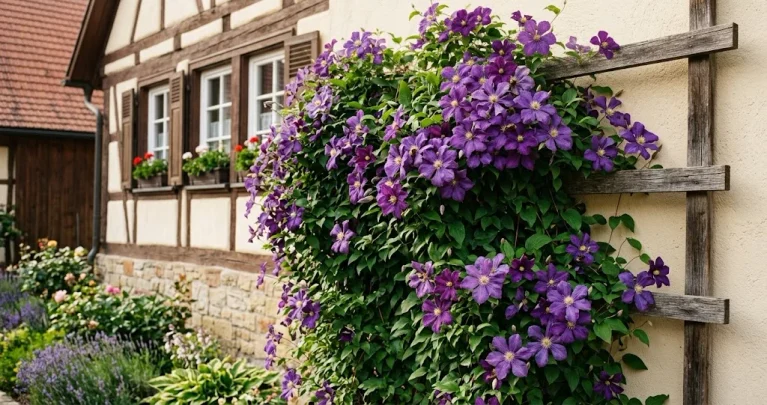 Clematis pflanzen im Herbst: Die richtige Tiefe gegen Clematis-Welke