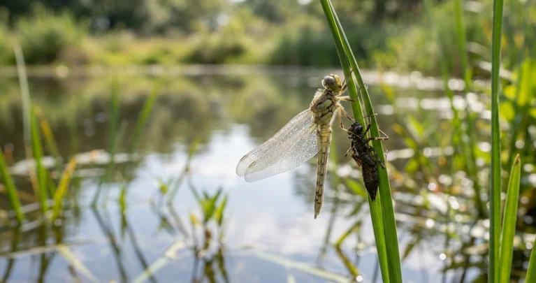 Der Lebenszyklus der Libelle: Von der Larve zum fertigen Insekt